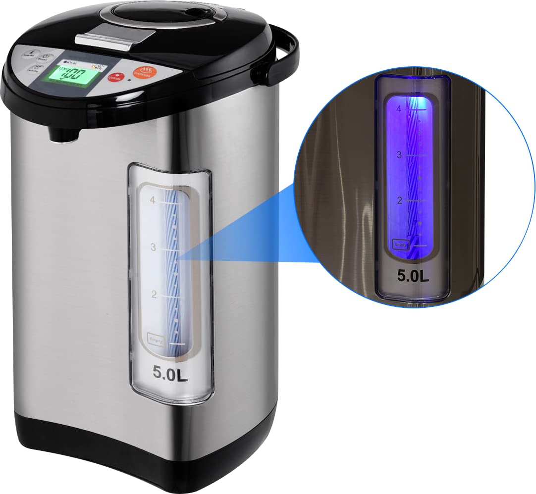 - GiantexUK 5L Hot Water Dispenser | Stainless Steel Catering Urn With 24H Timer -