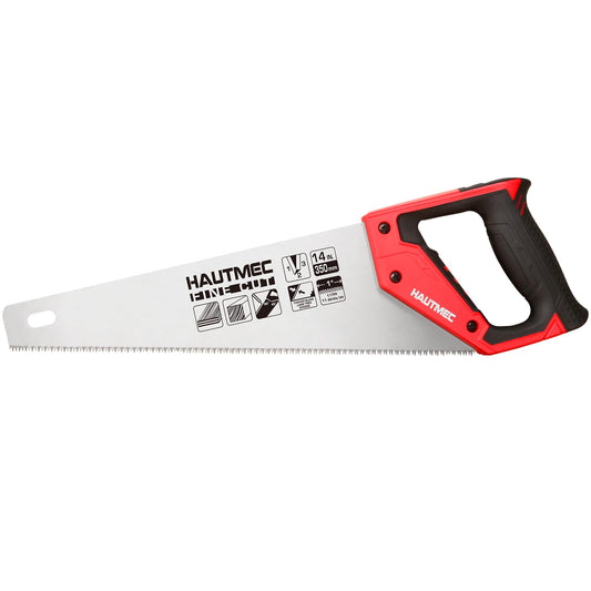 - HAUTMEC 14 in. Universal Hand Saw | 11 TPI Fine Cuts Wood Saw -