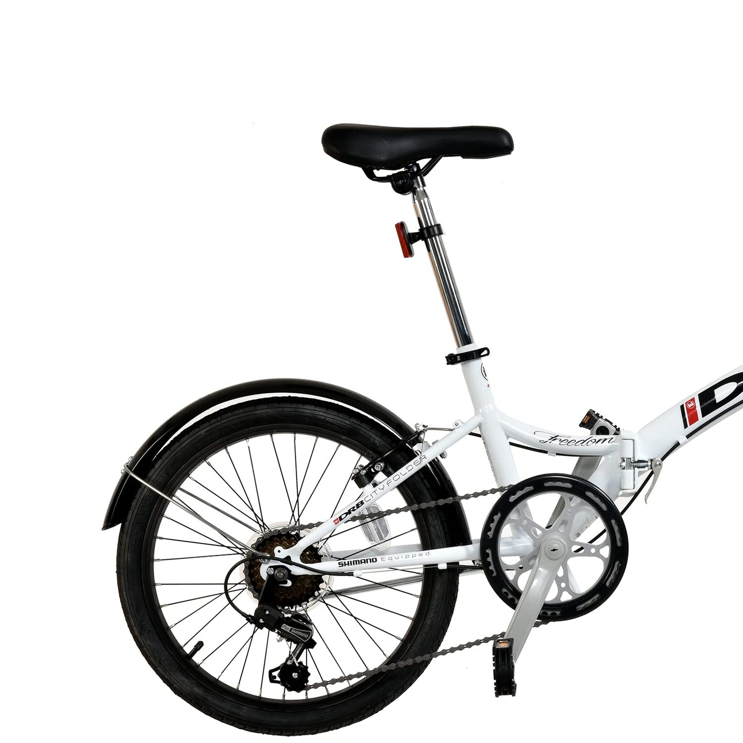 Dallingridge Freedom Folding Commuter Bicycle, 20" Wheel, 6 Speed - White/Black
