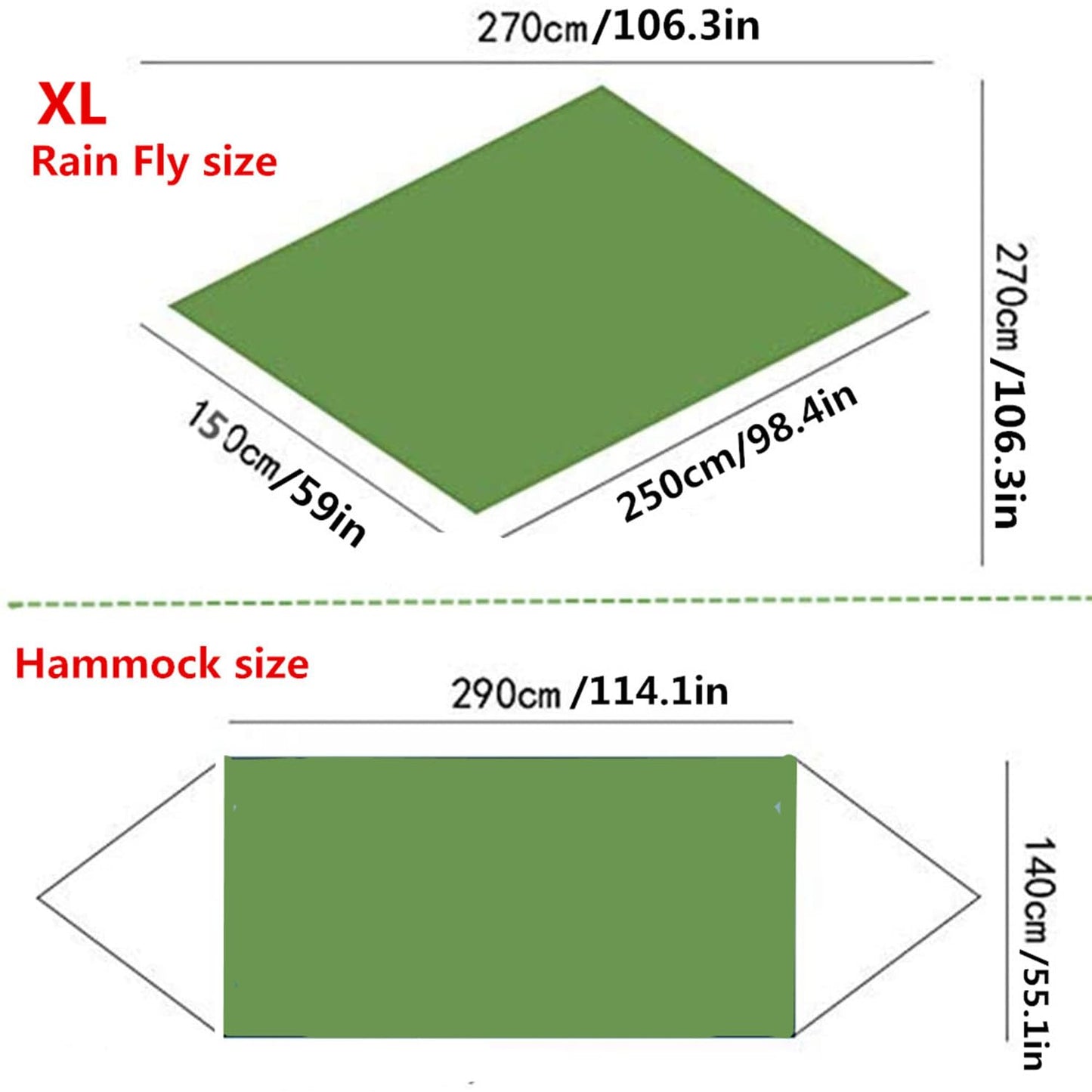Camping Hammock with Rain Fly Tarp Mosquito Net Heavy Duty Tree Straps Portable Single Double Parachute Hammock Tent Waterproof Rainfly Set for Garden Beach Travel Backpacking outside Activities
