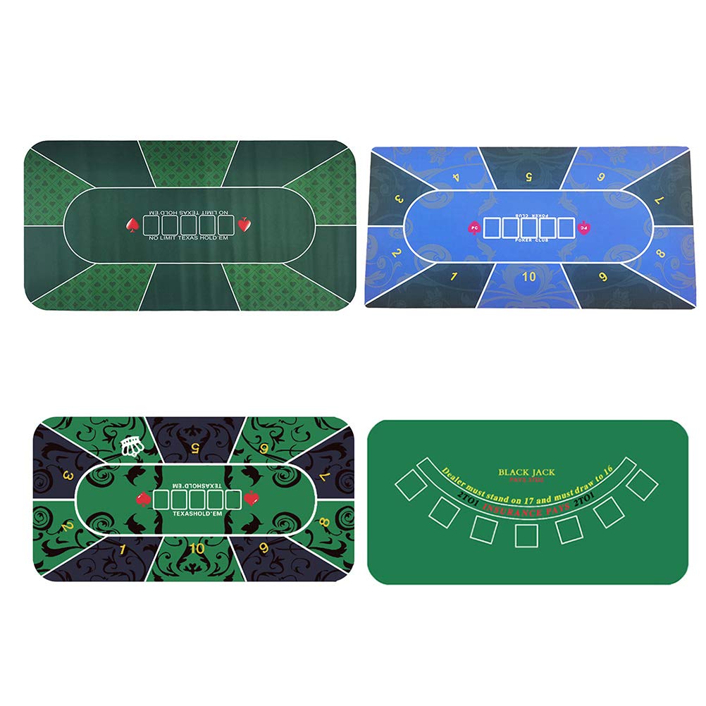 - Prevessel Playing Cards Poker Mat | Portable Rubber Table Top Smooth Surface -
