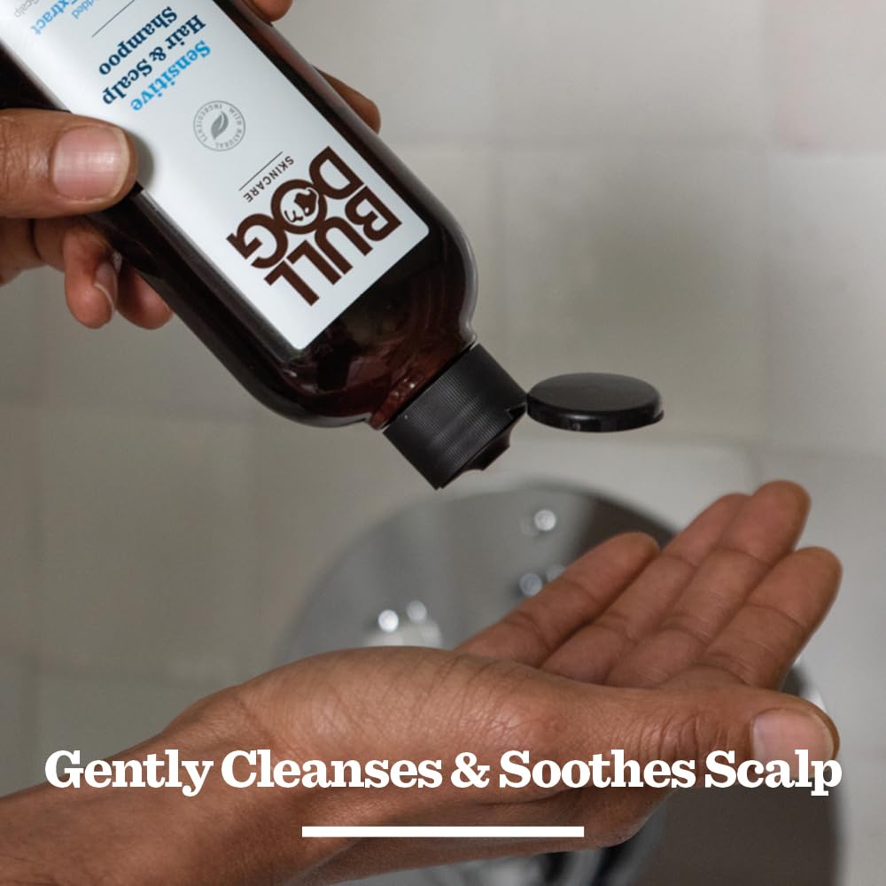BULLDOG SKINCARE - Sensitive Shampoo For Men Cleanses & Soothes Scalp 300 ml