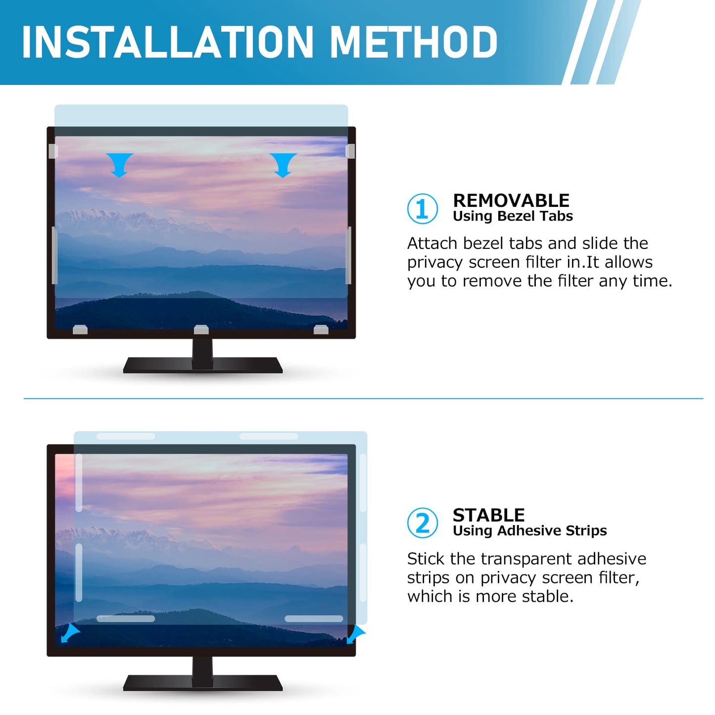 - Lively Life 22 inch Blue Light Screen Protector For Computer Monitors -