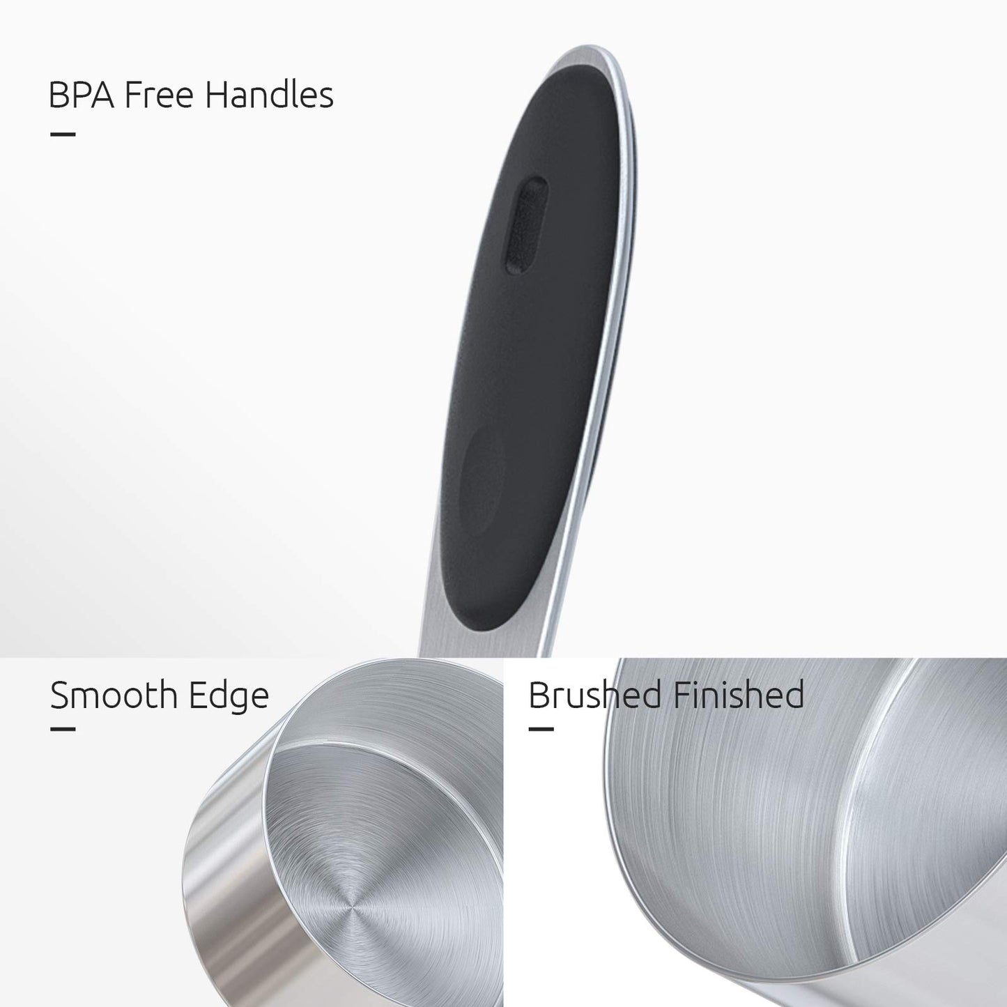 - U-Taste 18/8 Stainless Steel Measuring Cups and Spoons Set of 10 -