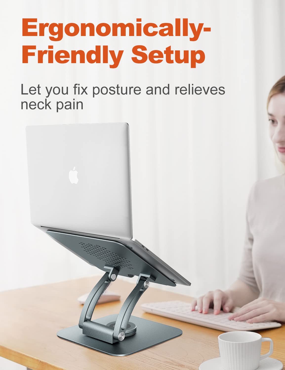 - tounee Adjustable Laptop Stand for Desk | Ergonomic Laptop Holder -