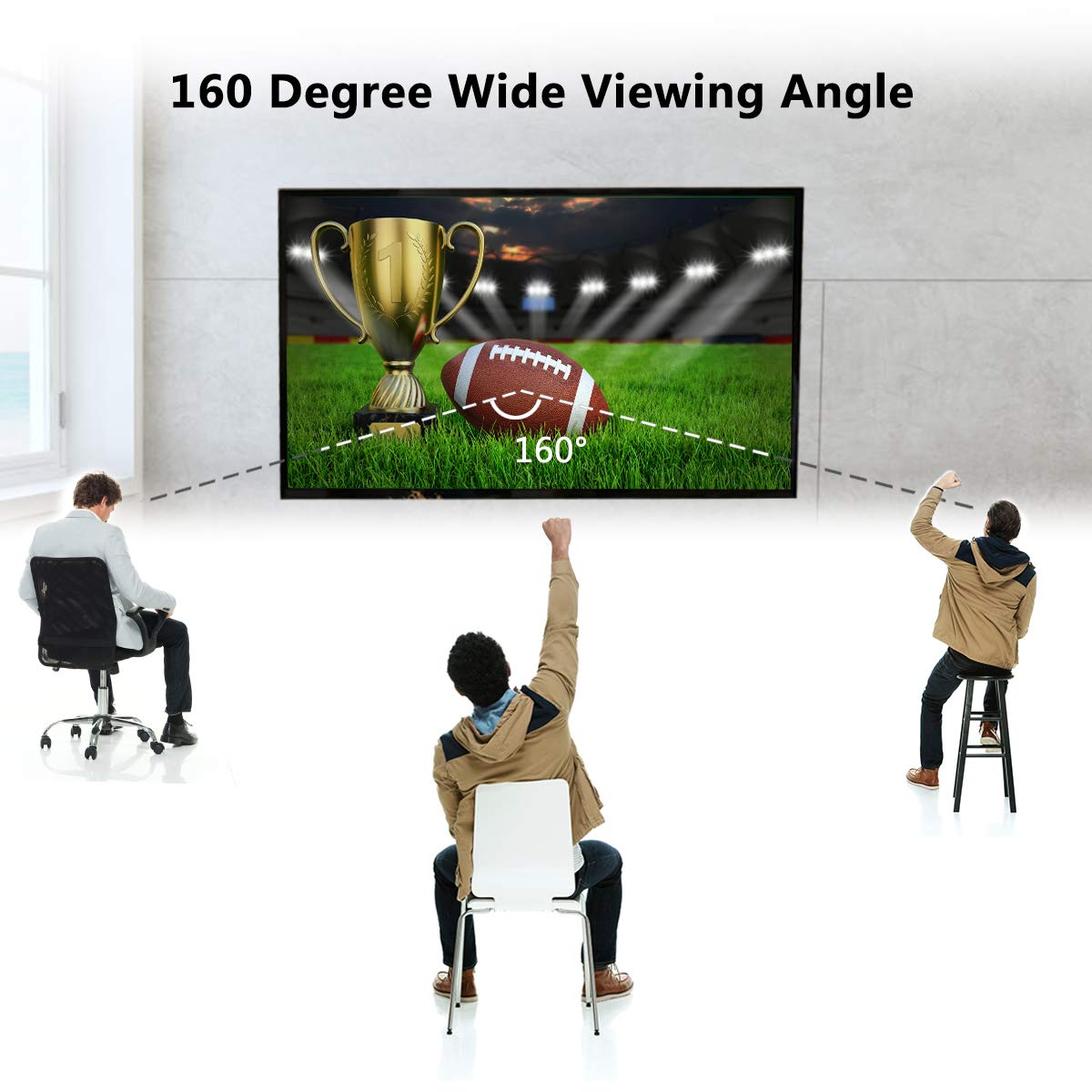 - Projector Screen 100 Inch | Portable Projector Screen | 16:9 HD 4K Screen -