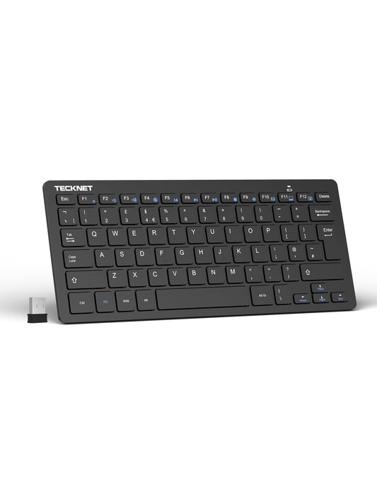 - TECKNET 2.4G Wireless Keyboard |Windows/Chrome OS | UK Layout Compact -