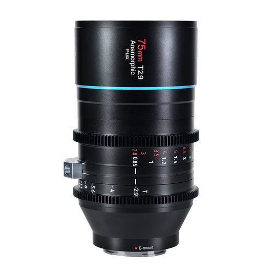 - SIRUI 75mm T2.9 1.6x | Full-Frame Anamorphic Lens | Cinema Lens (E Mount) -