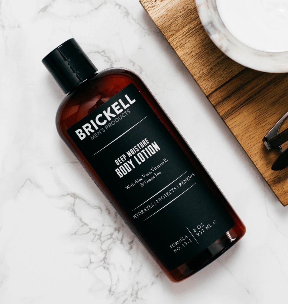 Brickell Men's Deep Moisture Body Lotion for Men, Natural and Organic Protects and Hydrates Dry Skin, 237 ml, Scented…