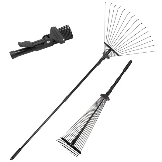 - Pelle & Sol Garden Rake | Rake for Gardening | 38-63 inch Adjustable Soil Rake Artificial Grass Rake | Black -