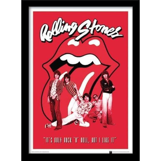 - Rolling Stones | It's Only Rock n Roll Framed Print | Multi-Colour | 30 x 40cm -
