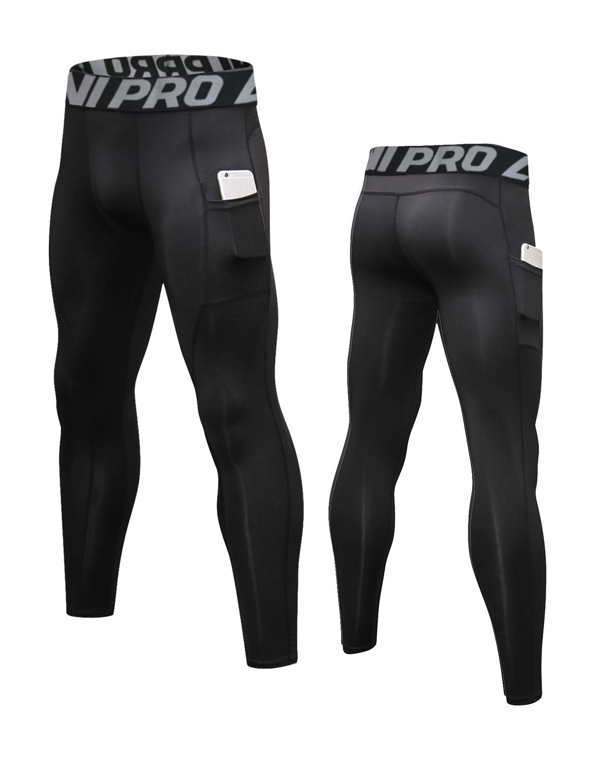 - LNJLVI Men's Compression Leggings | Base Layer Running Tights | Sport Fitness Pants -