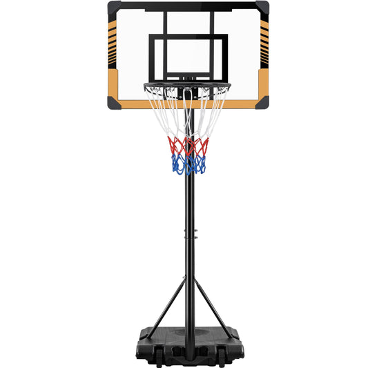 - Yaheetech Height Adjustable Basketball Hoop 7.4ft-8.4ft Portable Basketball Net & Stand.