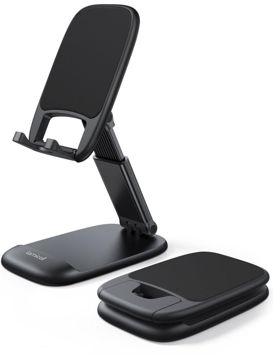 - Lamicall Foldable Phone Stand for Desk | Height Adjustable Phone Holder Cradle Dock -