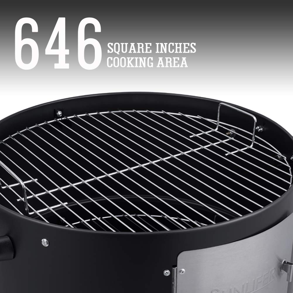 - SUNLIFER | BBQ Charcoal Smoker Grill | 3-in-1 Heavy Duty Barbecue Grill -