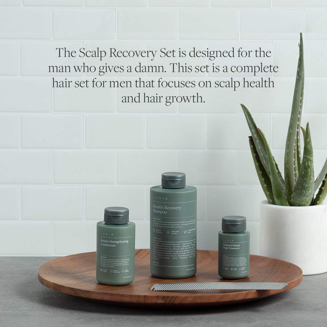 - Lumin Men's - Scalp Recovery Set | Haircare Recovery Shampoo -