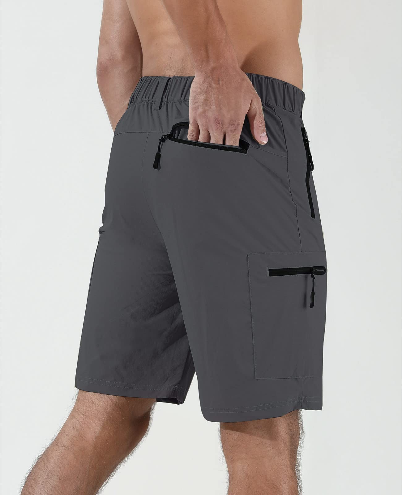- Suwangi Men's Cargo Hiking Shorts | Outdoor | Lightweight Quick-Dry Shorts | Golf Walking Climbing Fishing Short with Zipper Pockets Grey