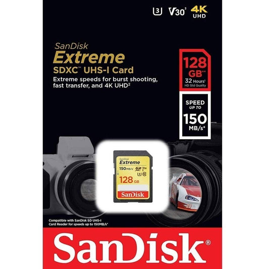 - SanDisk Extreme SDXC Memory Card | Up to 150 MB/s | Class 10 -
