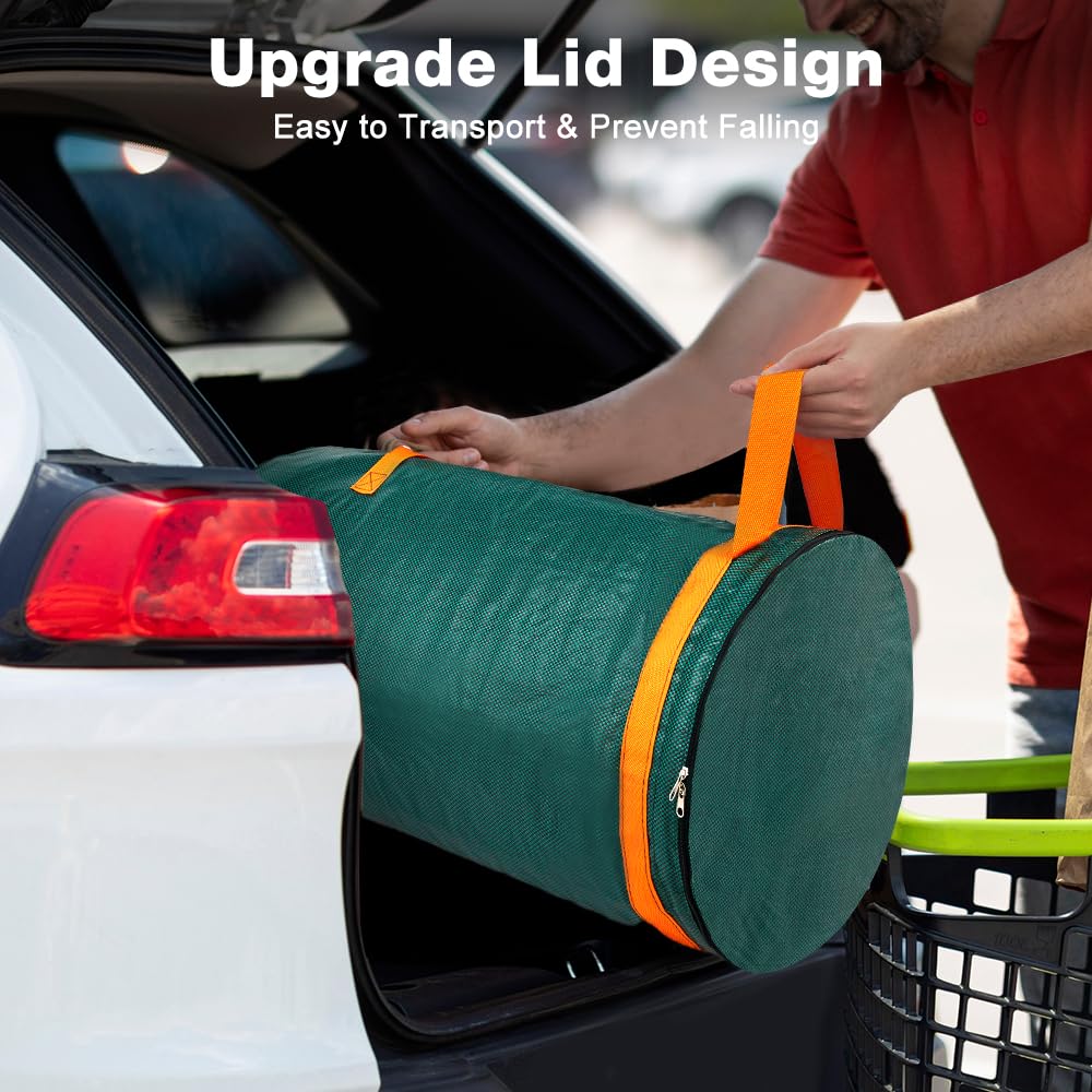 - Eurhomewit 3 Pcs Green Garden Waste Bags 272L -