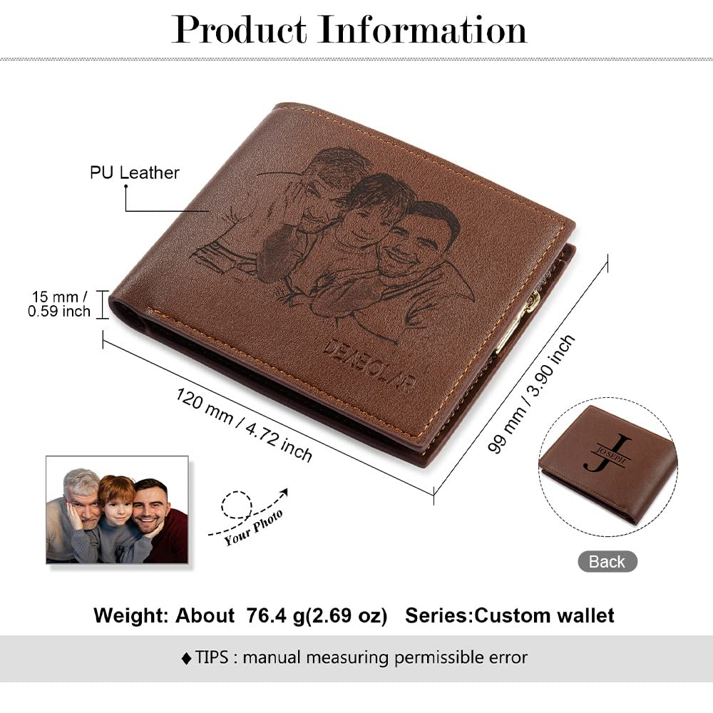 - Glooraca Personalised Leather Wallets For Men | Personalized Mens Wallets -