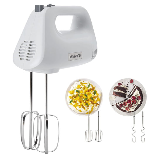 - Kenwood Hand Mixer | Electric Whisk | 5 Speeds | Stainless Steel Kneaders and Beaters | 450 W -