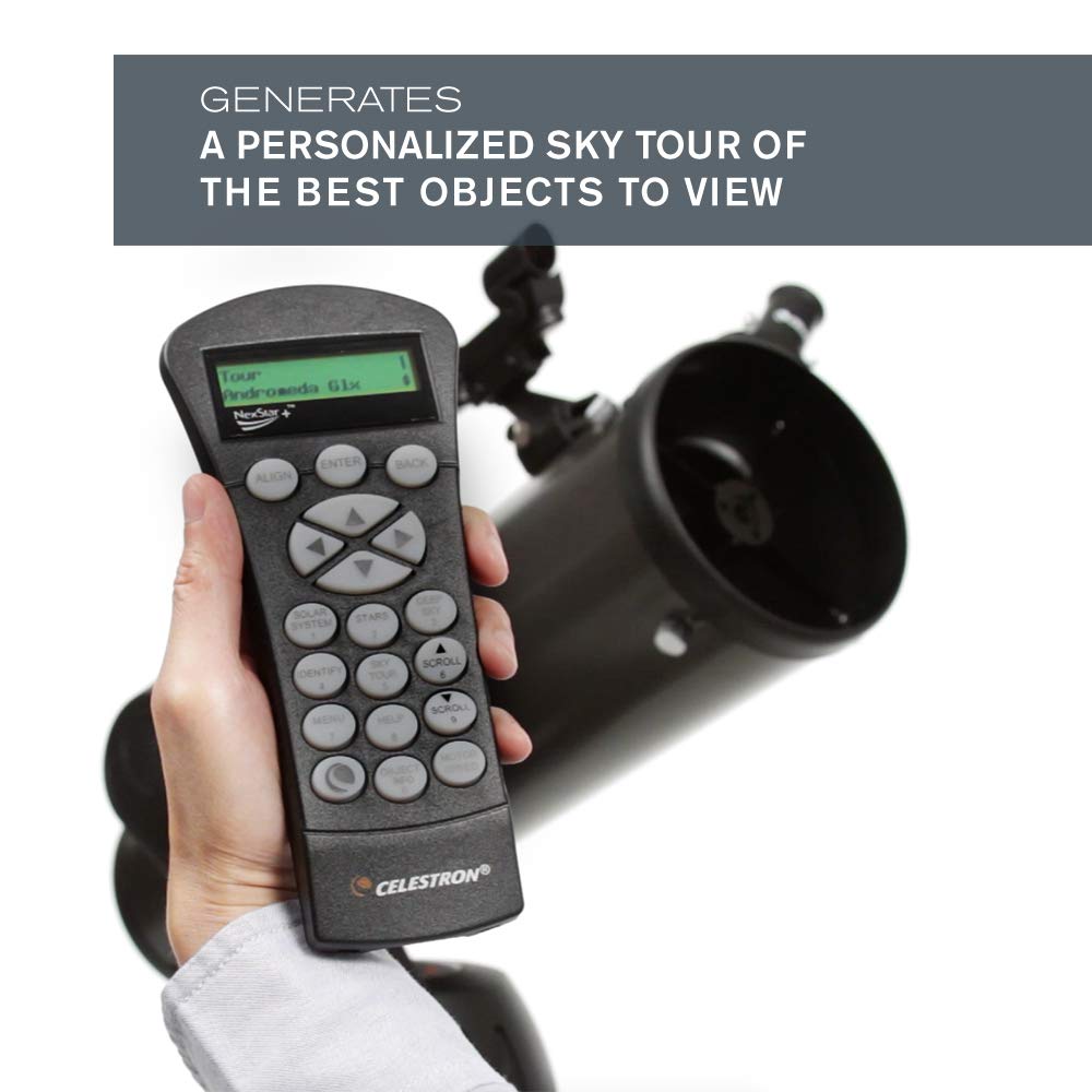 Celestron 31145 NexStar 130SLT Portable Computerised Newtonian Reflector Telescope with Quick-release Fork-arm Mount, Accessory Tray and 'Starry Night' Special Edition Software, Grey