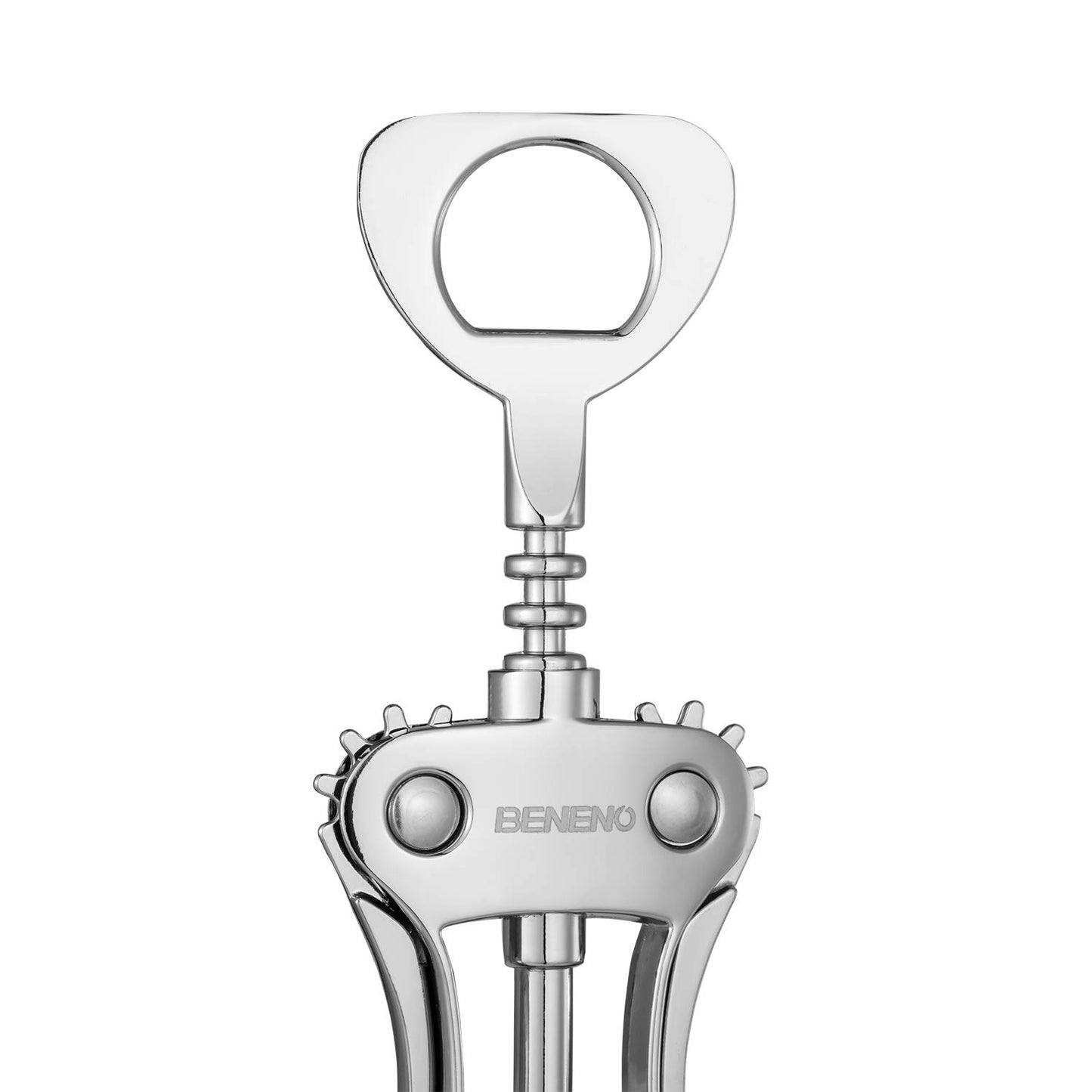 Corkscrew Bottle Opener, Beneno Premium Corkscrews Wine Bottle Opener with Multifunctional Corks and Caps Bottle Opener, Silver