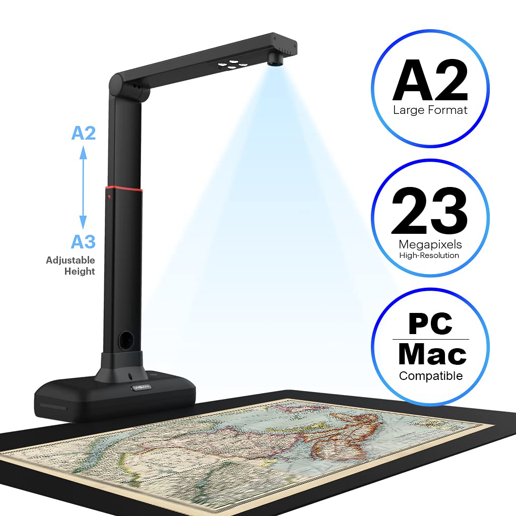 - Viisan S21 A2 Overhead Scanner for Large Format Documents & Books up to DIN A2 -