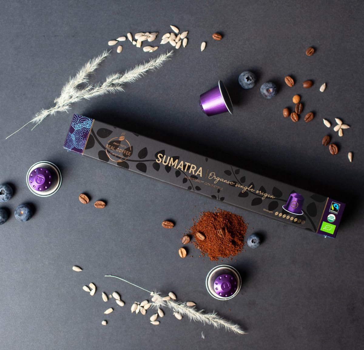 - Sumatra Single Origin Organic Coffee | 100 Nespresso Compatible Pods | Dark Roast -