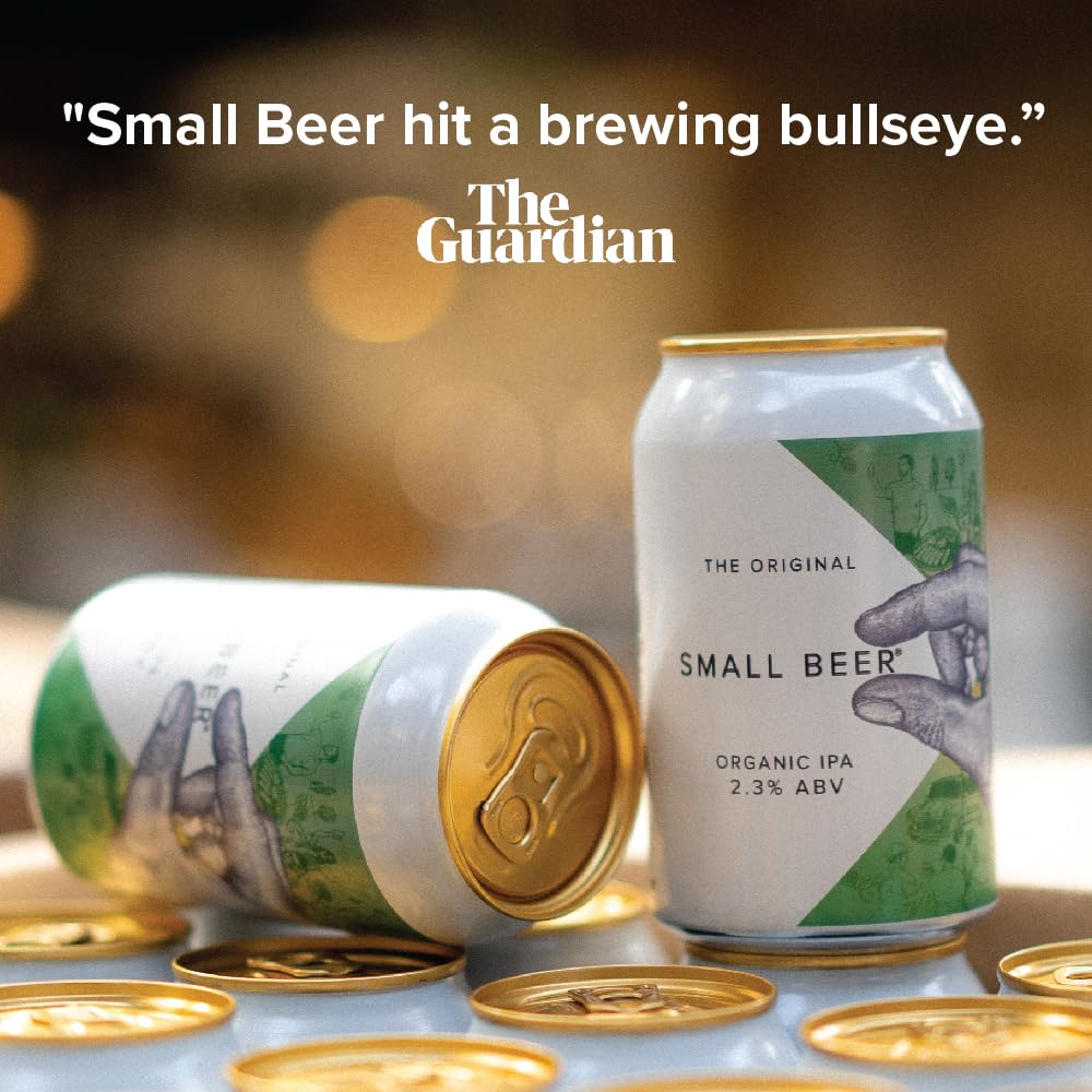 - Small Beer Organic IPA | (2.3% ABV) 6x330ml Cans | Gluten Free Craft Beer -
