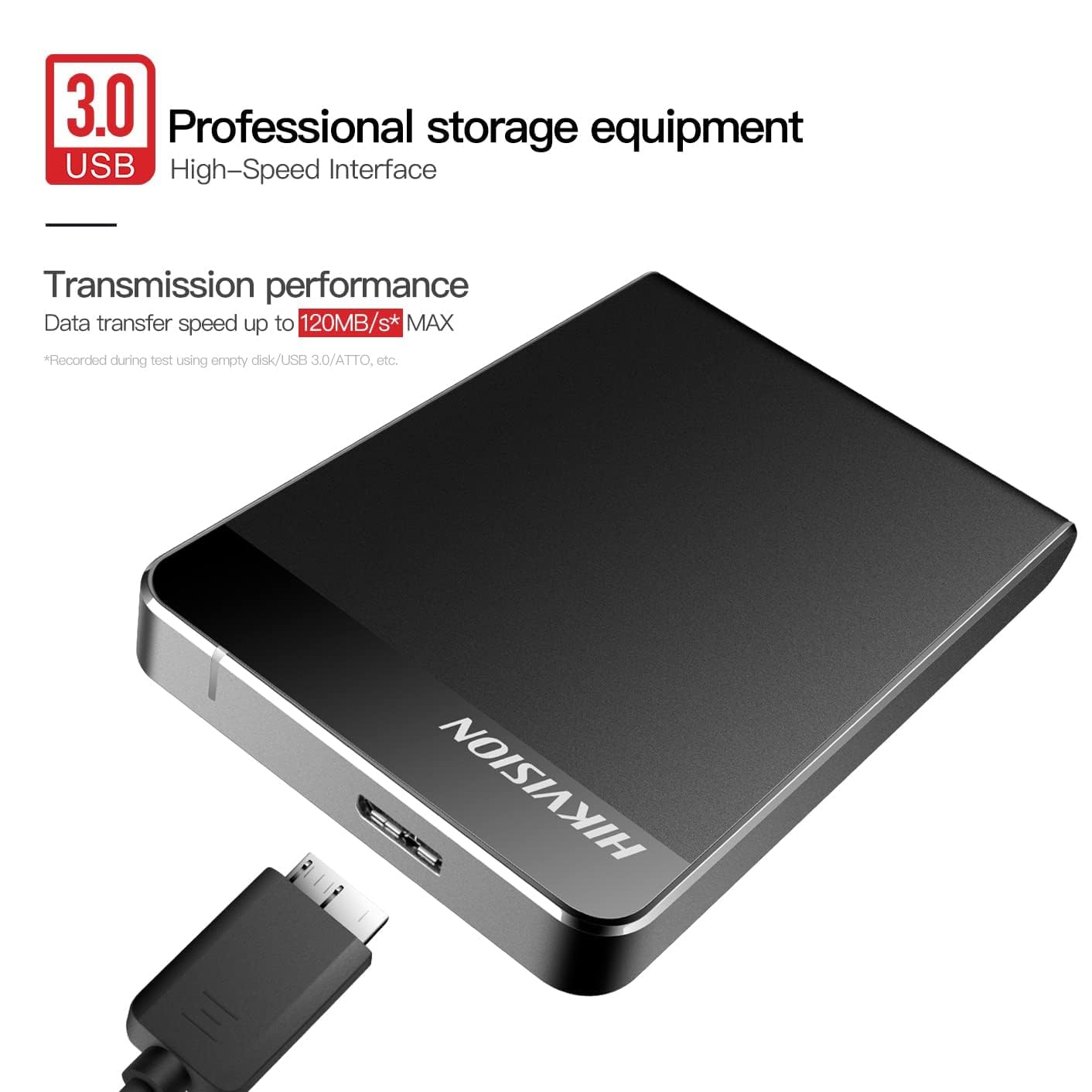 - Hikvision External Hard Drive | 1TB | Ultra-Thin 2.5 Inch Portable USB -