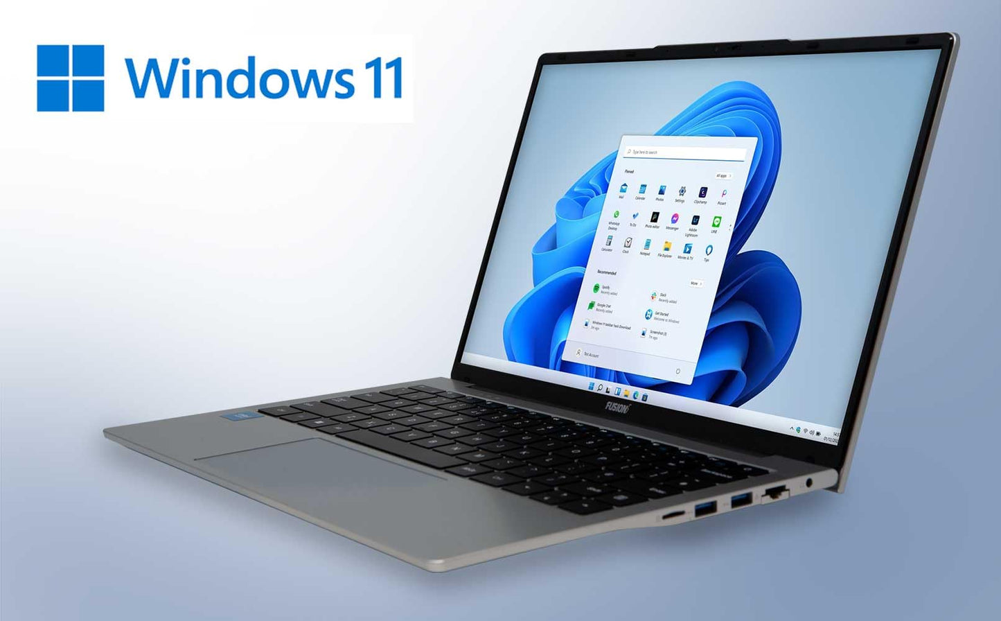 - Fusion5 13th Gen 14.1" Full HD Windows 11 Laptop | 512GB M.2 SSD Storage -