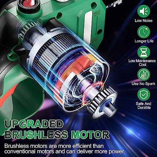 - Mini Chainsaw Brushless | Goldsea 6-Inch Electric Cordless Chainsaw | 2 x 4000mAh Batteries -