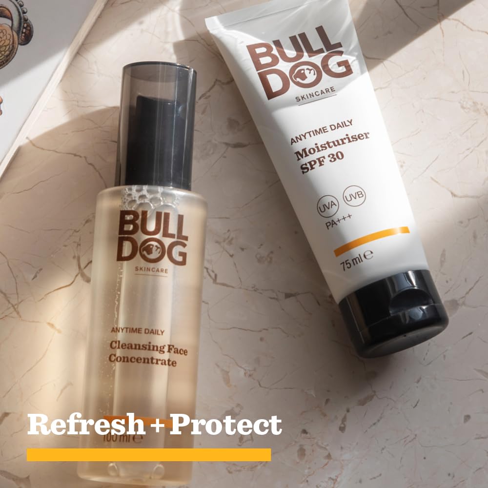 BULLDOG SKINCARE - Anytime Daily Moisturiser SPF 30 for Men | Protect & Hydrate Skin | 75 ml