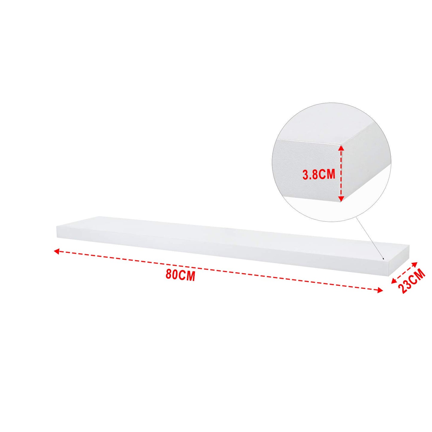 - eSituro Floating Shelves | Set of 4 Large White Wall Shelves -