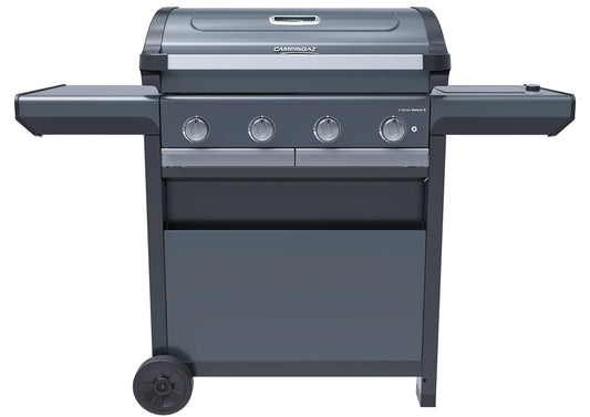 Campingaz Gas BBQ 4 Series Select S, Barbecue Gas Grill with 4 Stainless Steel Burners, 1 Side Burner, Lid with Thermometer, InstaClean Aqua, Culinary Modular System, 13.6kW
