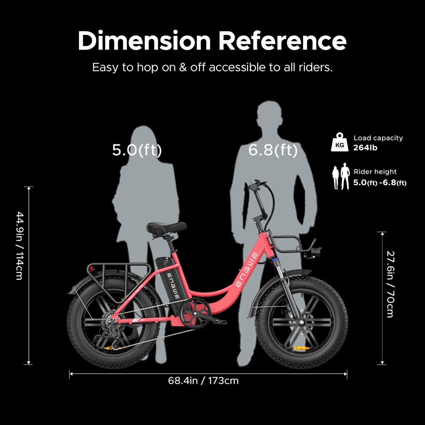 - ENGWE MTB Electric Bike for Adults 20" Fat Tire E-Bike with 48V 13AH Battery | 7-Speed | Dual Shock Absorber Perfect for Commuting and Off-Road Adventures -
