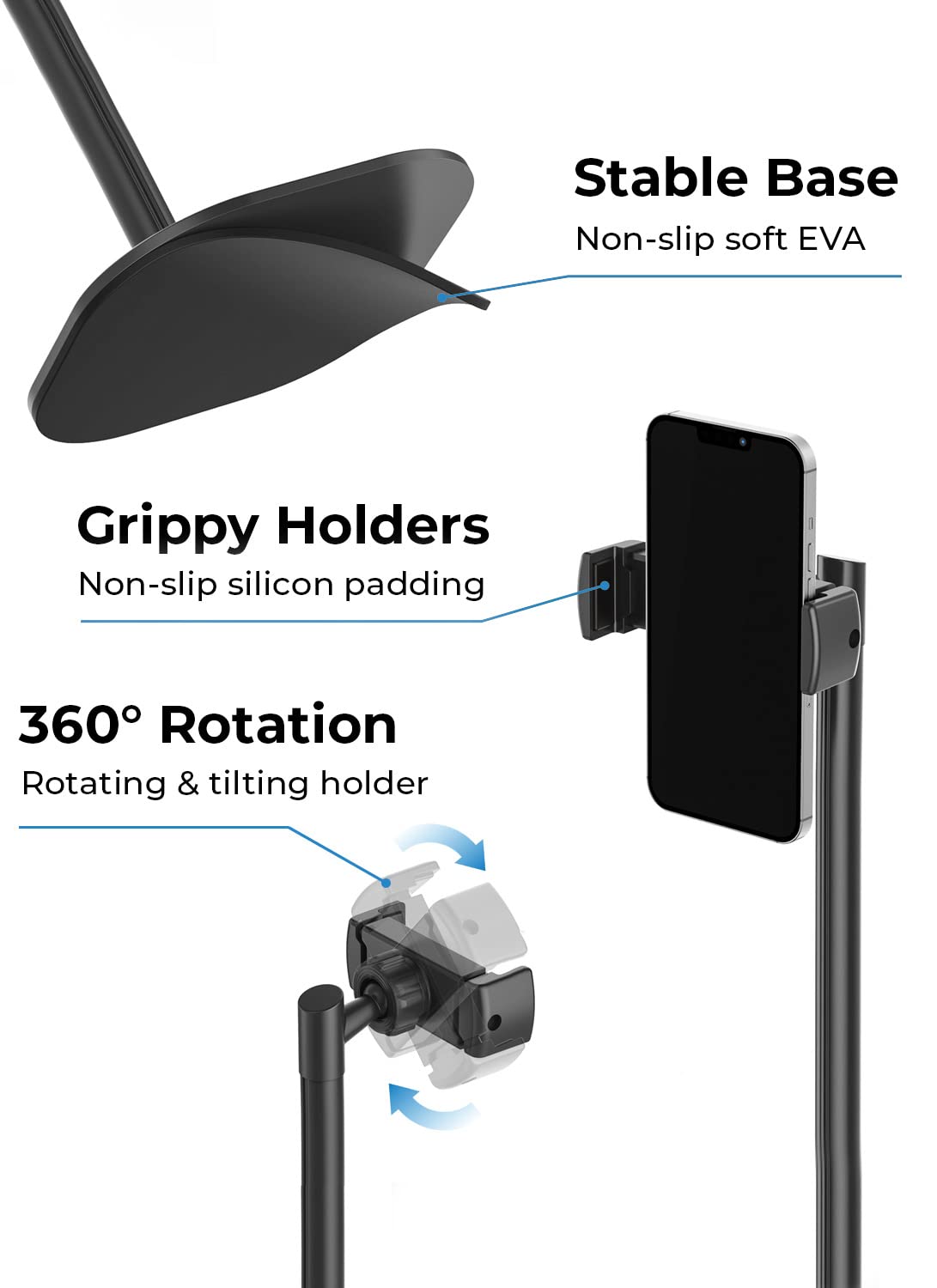 Cooper ChatStand - Height Adjustable Mobile Phone Stand for Desk | Mobile Phone Holder, Desk Phone Holder for Filming, Desk Phone Stand for Filming, iPhone Stand, Mobile Phone Accessories