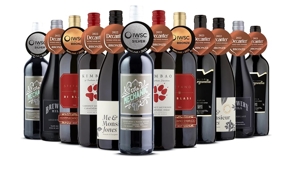 Award Winning Red Wine 12 Bottle Selection from Naked Wines | Case of 12 x Tempranillo, Cabernet Sauvignon, Merlot & More | Made by independent winemakers