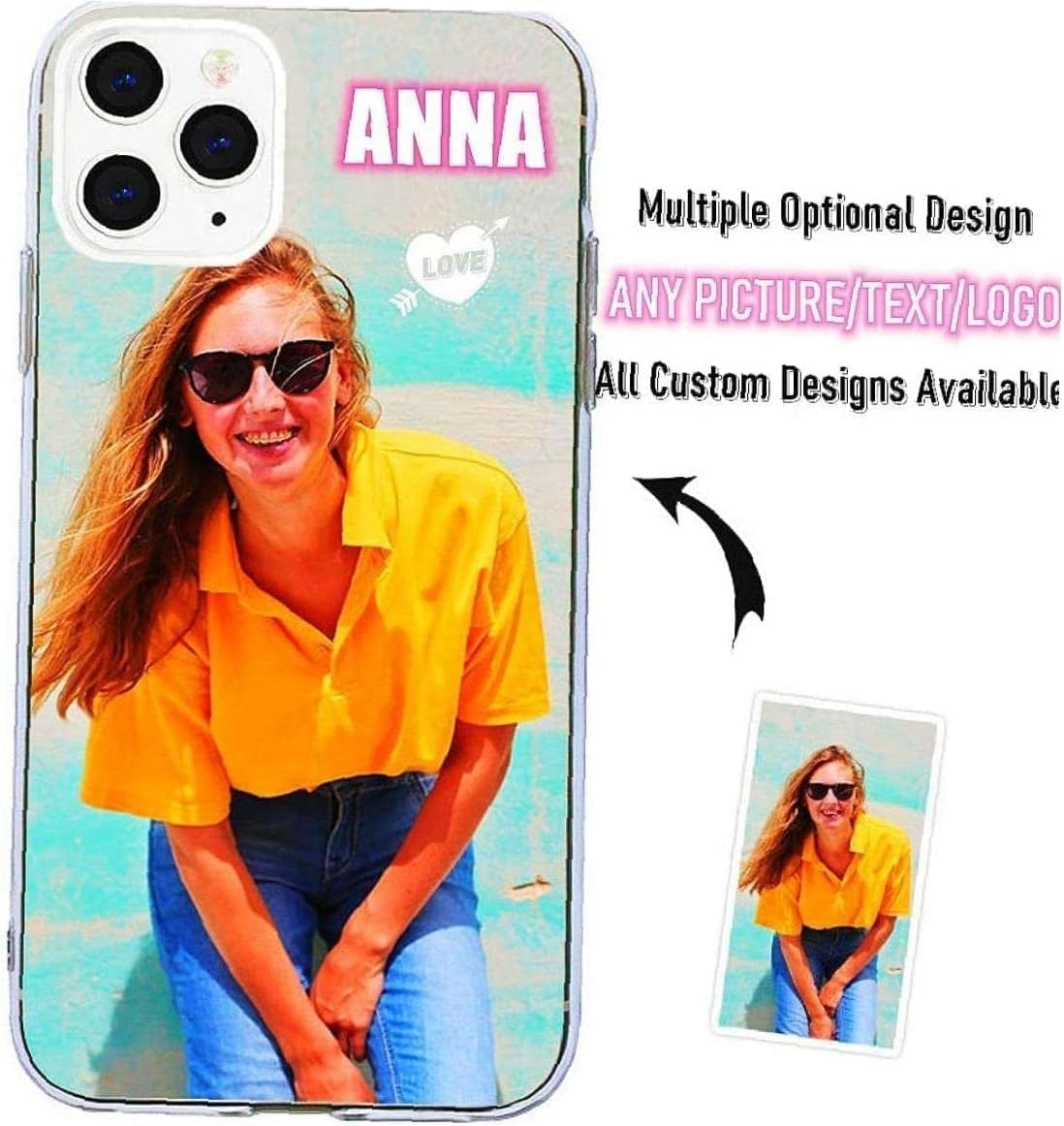 - Naispanda Personalised Phone Case for Google Pixel 6A 5G with Photo Text -