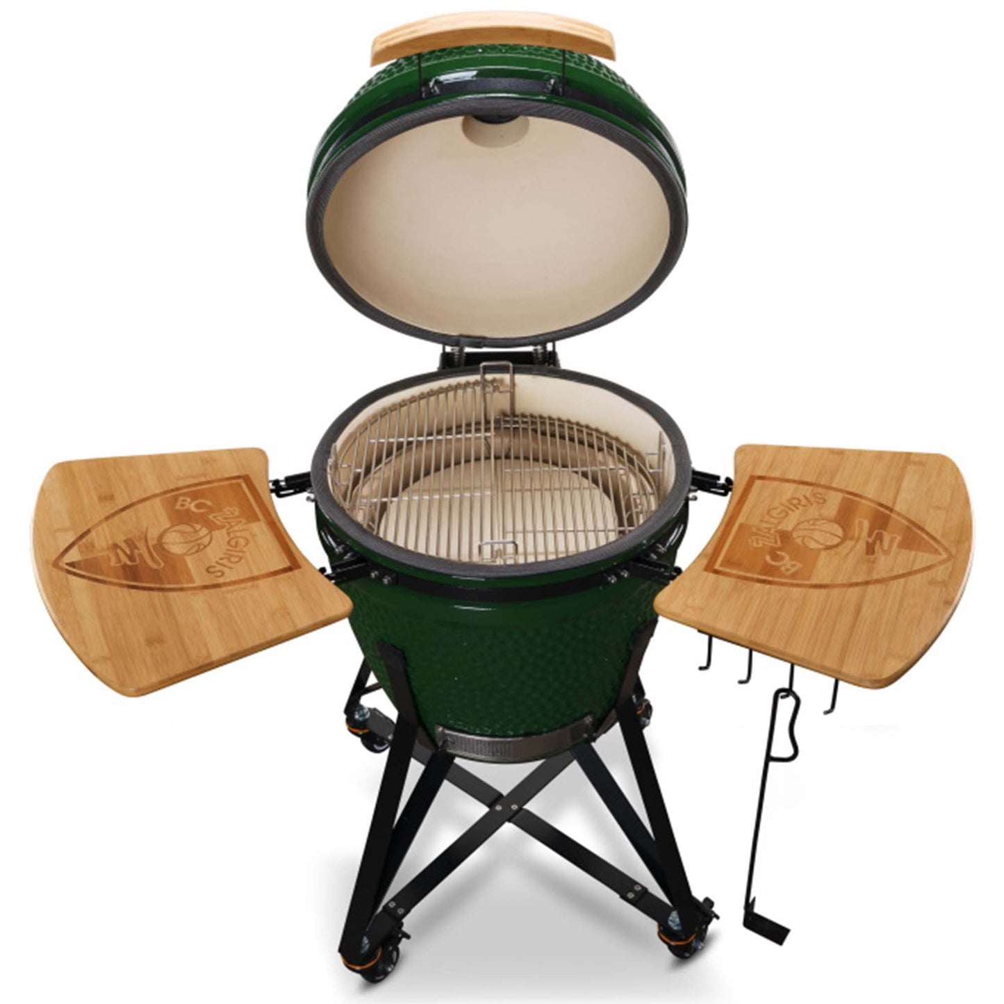 - KAMADO BONO Green Egg BBQ Grill | 21" I Kamado BBQ Charcoal Grill With Dual Zone Grilling System -