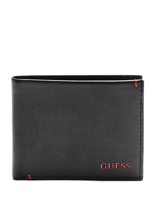 - GUESS Men's leather Wallet | Julian Black/Red | One Size UK -