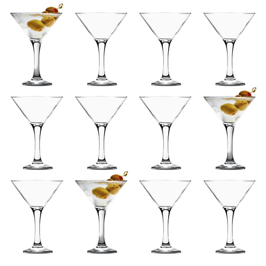 - LAV 12x Clear 175ml Misket Martini Glasses - Espresso Margarita Champagne Cocktail Gin -