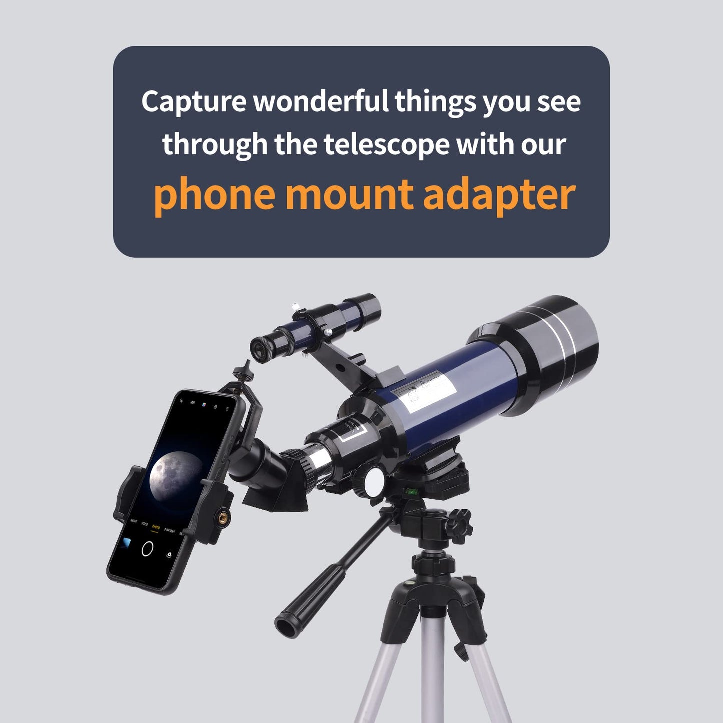 - Telescope for Astronomy | 200X Pro 400/70 FMC Glass Optical Refractor Telescope | With Adjustable Tripod -