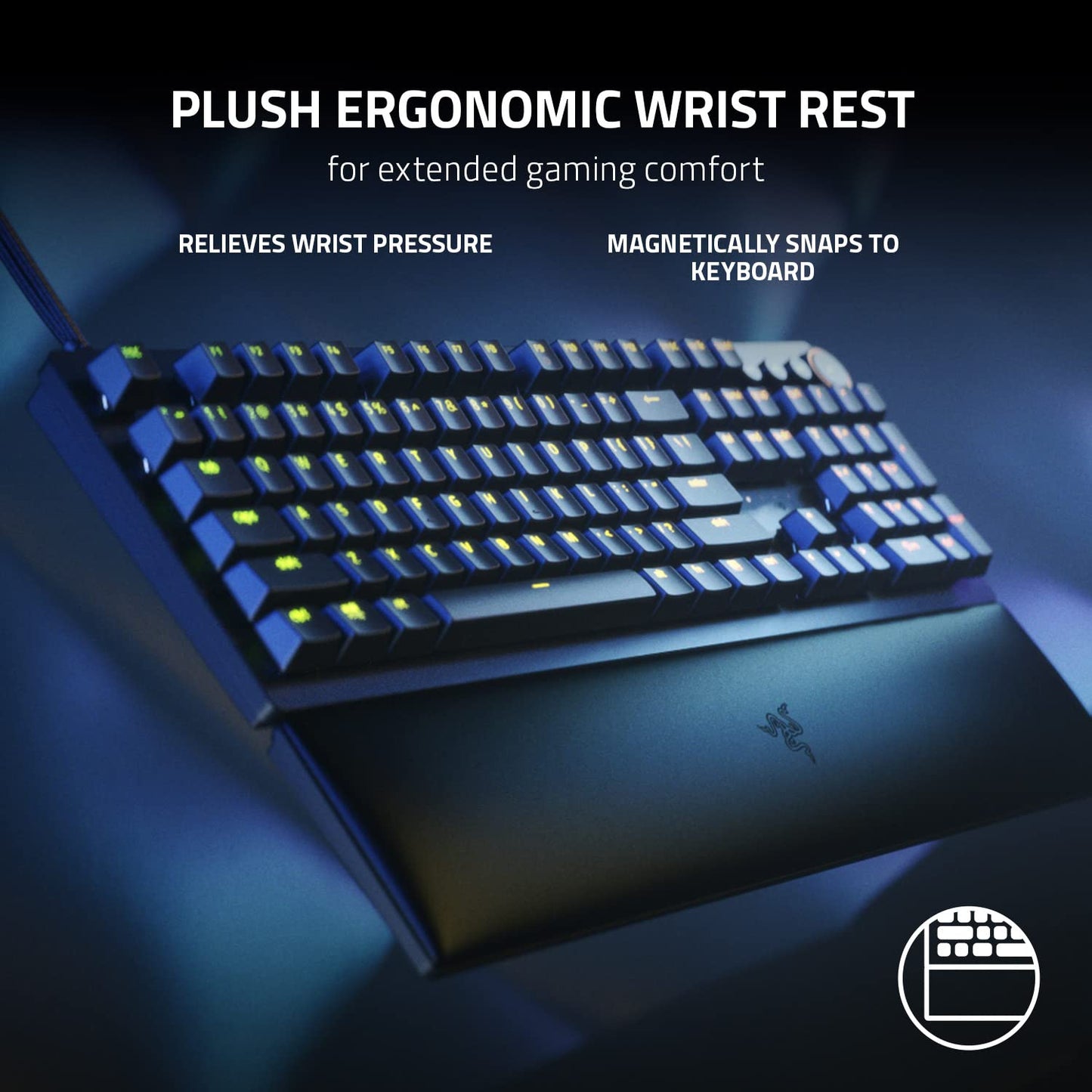 - Razer Huntsman V2 | Optical Gaming Keyboard | Ergonomic Wrist Rest | UK Layout | Black -