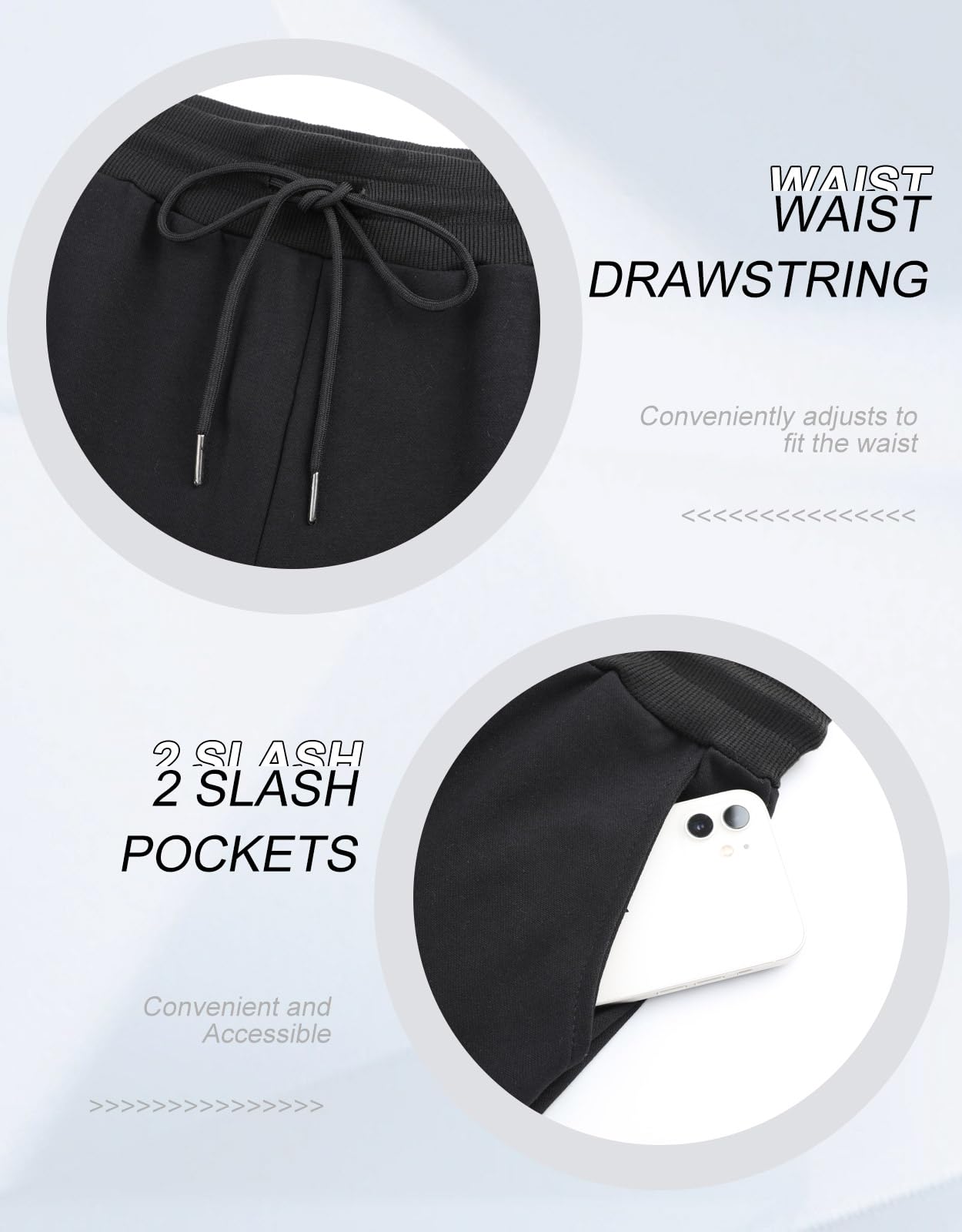 - Suwangi Mens Joggers | Tracksuit Bottoms | Jogging Sweatpants | Gym Bottoms | Slim Fit | Cotton | Casual | Black -