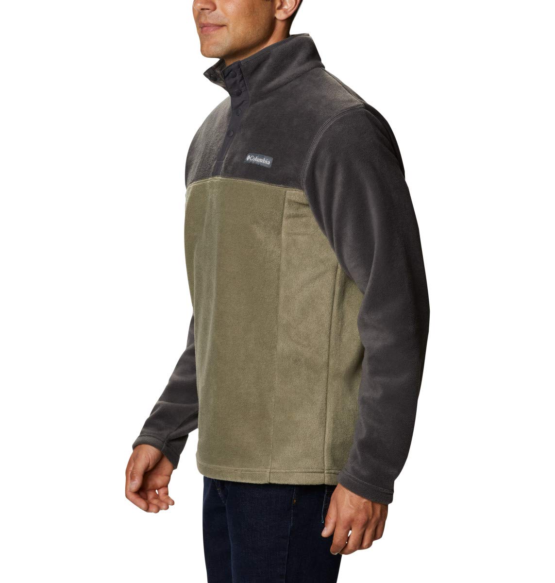 Columbia Men's Steens Mountain Half Snap Fleece Pull Over, Stone Green x Shark, Size M