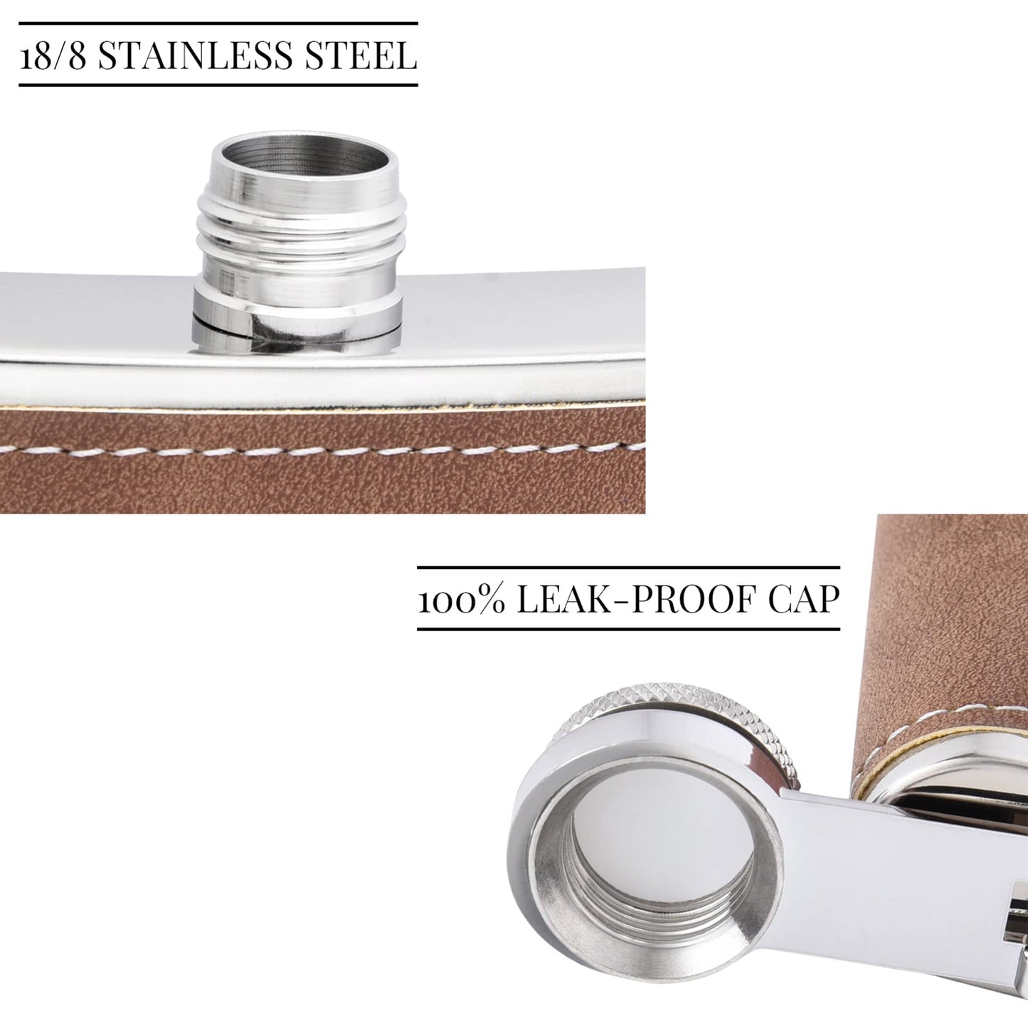 - Personalised Flask for Men | 4 Designs | 8oz 304 Stainless Steel -