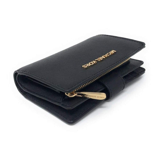 - Michael Kors Jet Set Travel | Saffiano Leather Bifold Zip Coin Wallet -