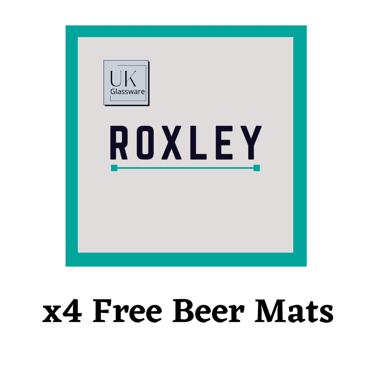 - Roxley Pint Glasses Set | Amstel, Moretti, Strongbow,Heineken | Pint Glass Set x4 Man Cave Made in UK -